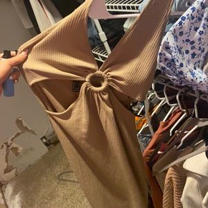 Tan mini dress